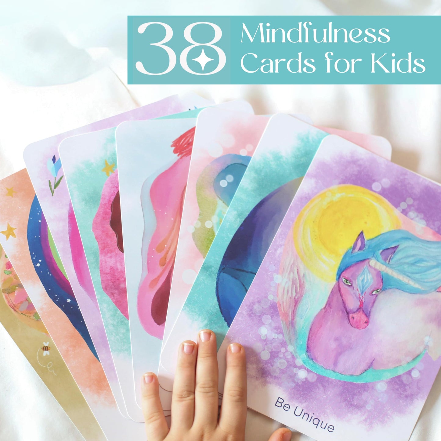 Mindfulness Cards for Kids | 38 XL Cards | Enchanting Stories & Daily Exercises | Mindfulness, Meditation, Affirmation and Self-Discovery